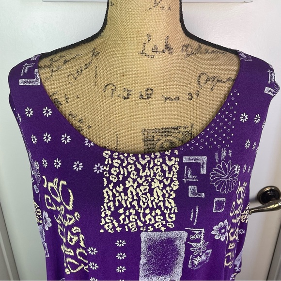 Boutique chic 2X Plus Size Blouse Top Paisley Multicolor Sleeveless NWT Weekend - Picture 11 of 14